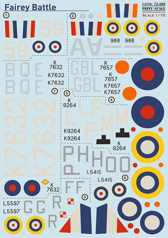Print Scale PSL72489 1:72 Fairey Battle Part 2 1