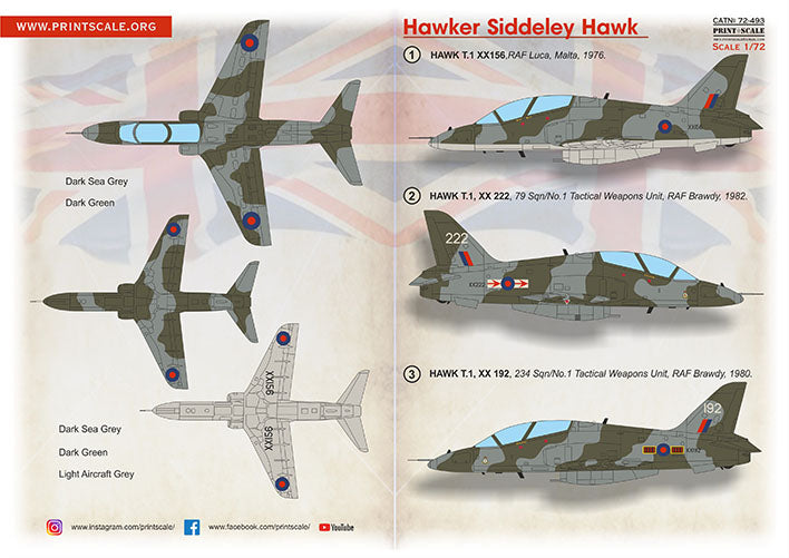 Print Scale PSL72493 1:72 BAe.1 Hawk 1