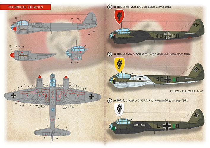 Print Scale PSL72494 1:72 Junkers Ju-88 Kampfgeschwader on the Western Front 1