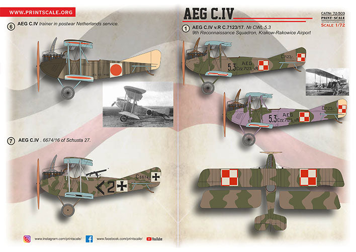 Print Scale PSL72503 1:72 AEG C.IV 1