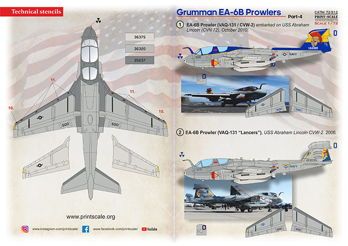 Print Scale PSL72512 1:72 Grumman EA-6 Prowler Part 4 1