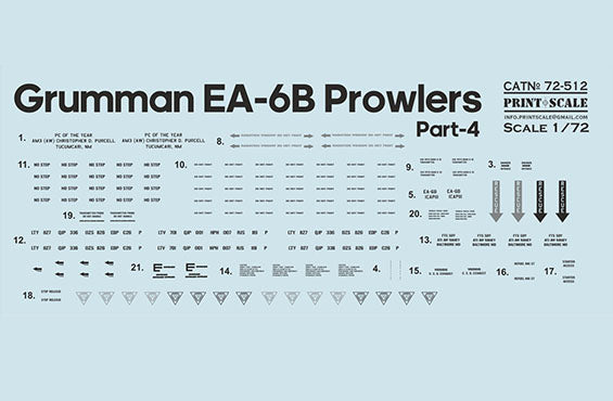 Print Scale PSL72512 1:72 Grumman EA-6 Prowler Part 4 1