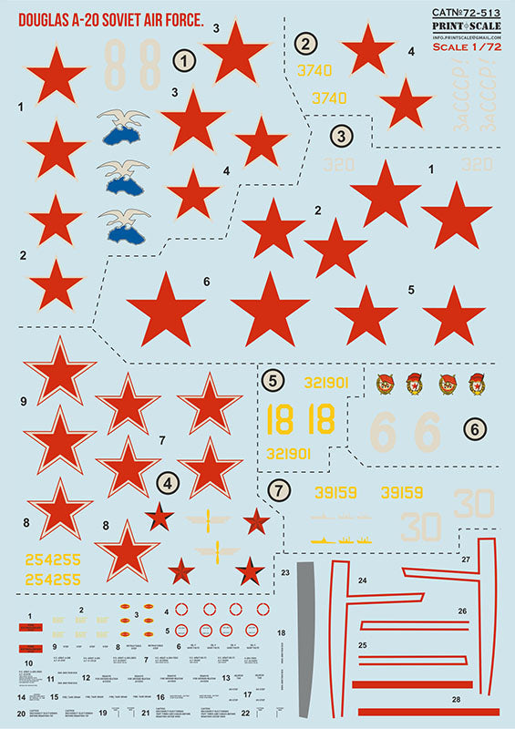 Print Scale PSL72513 1:72 Douglas A-20 Soviet Air Force 1