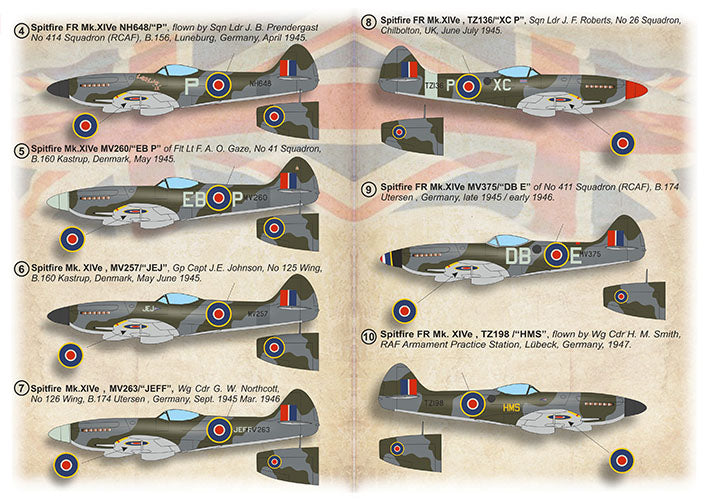 Print Scale PSL72516 1:72 Supermarine Spitfire Mk.XIV "Low Backs" Over Europe 1