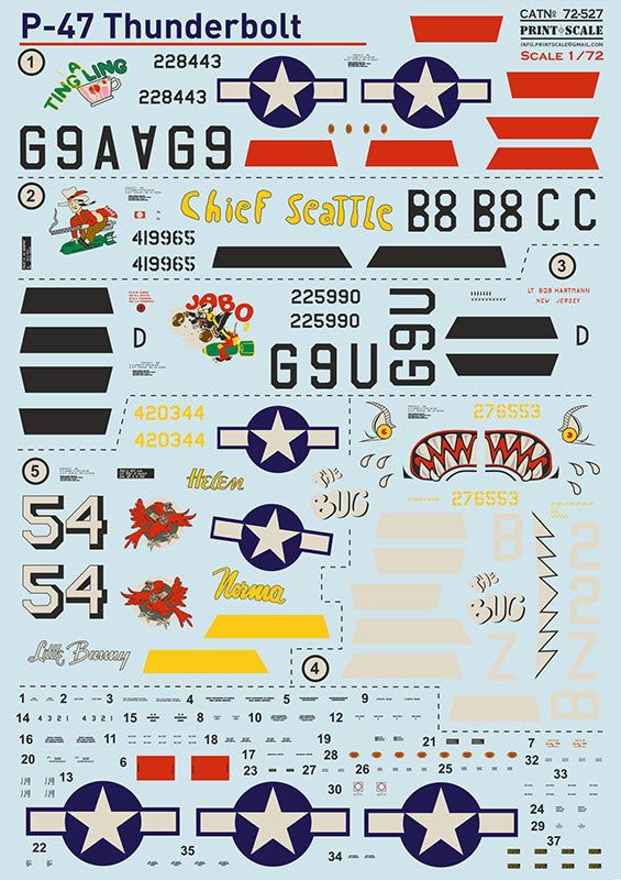 Print Scale PSL72527 1:72 Republic P-47 Thunderbolt Acess