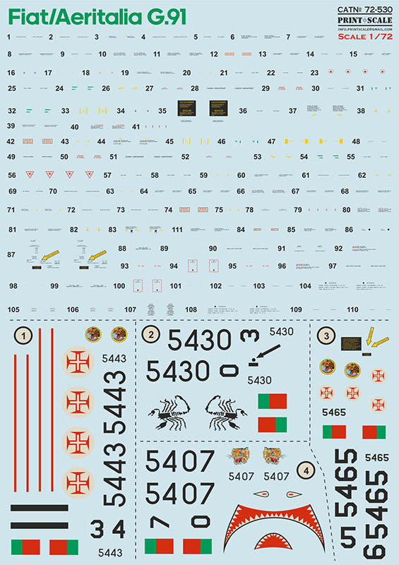 Print Scale PSL72530 1:72 Fiat G.91 1