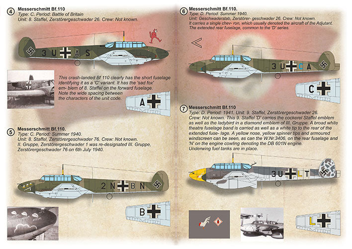 Print Scale PSL72538 1:72 Messerschmitt Bf-110