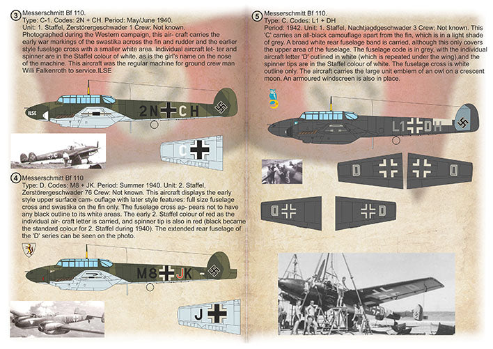 Print Scale PSL72539 1:72 Messerschmitt Bf-110