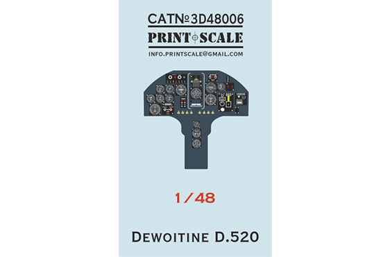 Print Scale PSM48004 1:48 Dewoitine D.520 Mask & 3D Decal Set GC III/6
