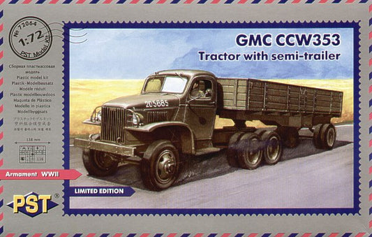 PST PST72064 1:72 GMC CCW-353 Tractor with semi-trailer
