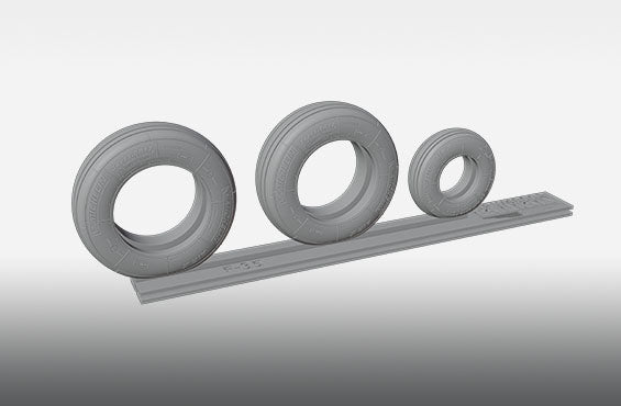 Print Scale PSW48019 1:48 F-35A Lightning Resin Rims & Rubber Wheels