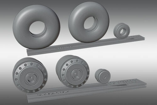 Print Scale PSW72022 1:72 Avro Lancaster Resin Rims & Rubber Wheels