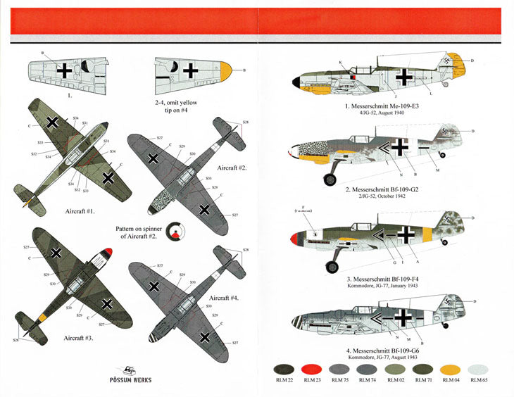 Possum Werks PW48001 1:48 Messerschmitt Bf-109sflown by Johannes Macky Steinhoff