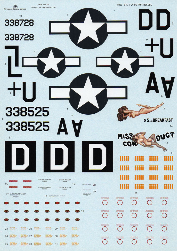 Possum Werks PW48003 1:48 Boeing B-17G Flying Fortress