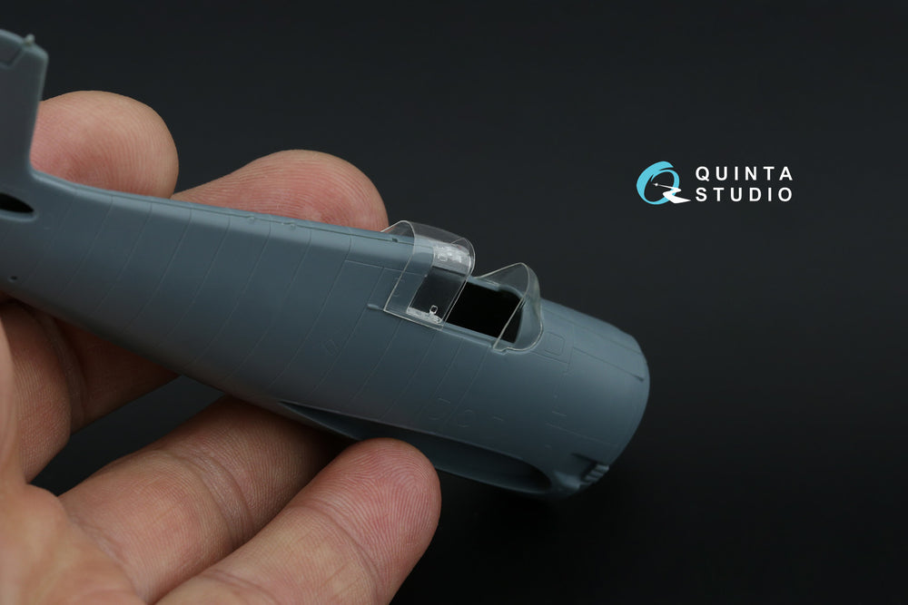 Quinta Studio QC72008 1:72 Grumman F6F-3/F6F-5 Hellcat vacuumed clear canopy