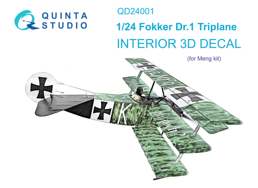 Quinta Studio QD24001 1:24 Fokker Dr.I 3D Interior Decal