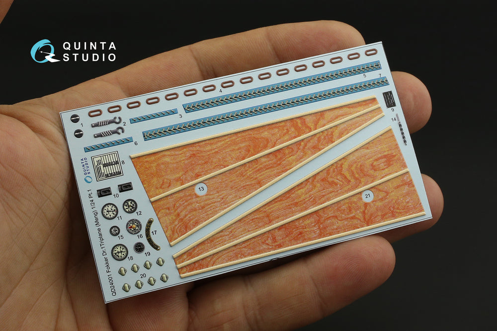Quinta Studio QD24001 1:24 Fokker Dr.I 3D Interior Decal