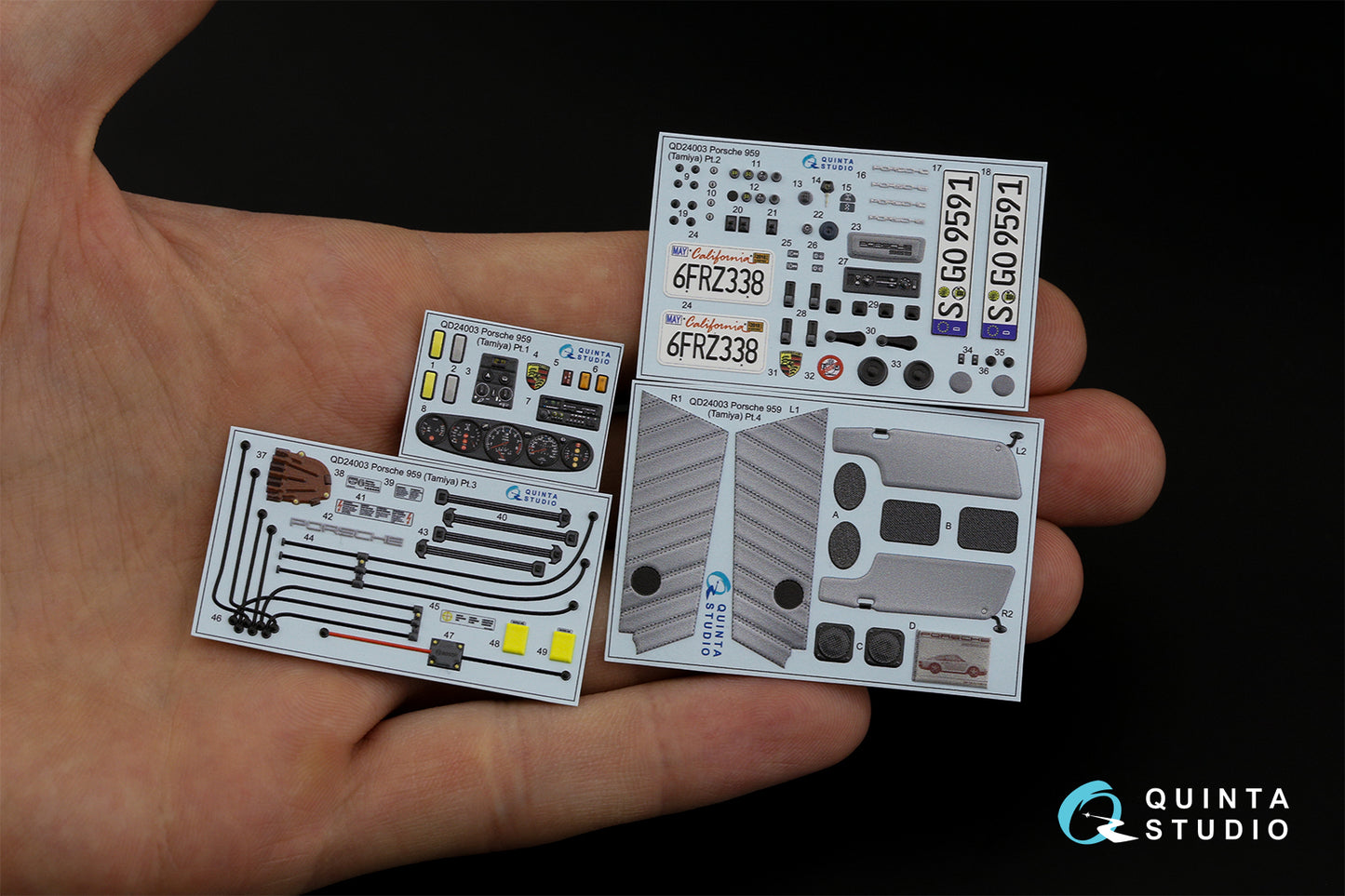 Quinta Studio QD24003 1:24 Porsche 959 3D-Printed Interior Decals
