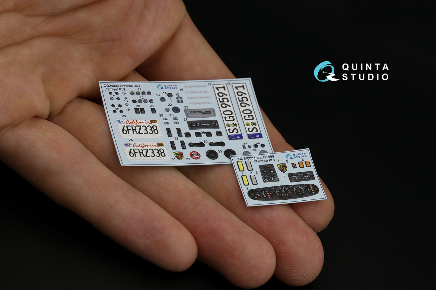 Quinta Studio QD24003 1:24 Porsche 959 3D-Printed Interior Decals