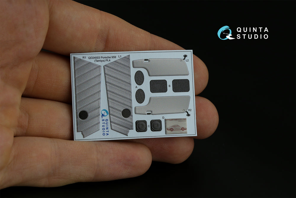 Quinta Studio QD24003 1:24 Porsche 959 3D-Printed Interior Decals