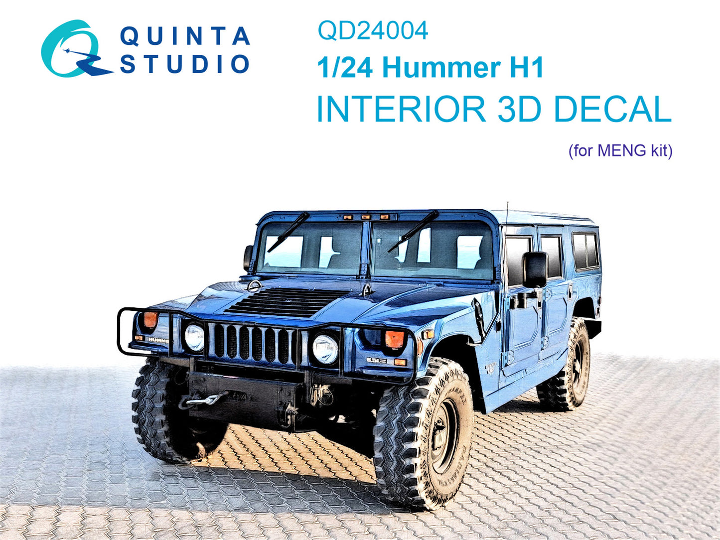 Quinta Studio QD24004 1:24 Hummer H1 3D-Printed coloured Interior on decal paper