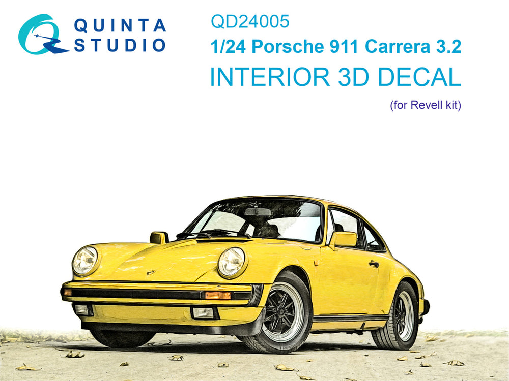 Quinta Studio QD24005 1:24 Porsche 911 Carrera 3.2 3D Interior Decal