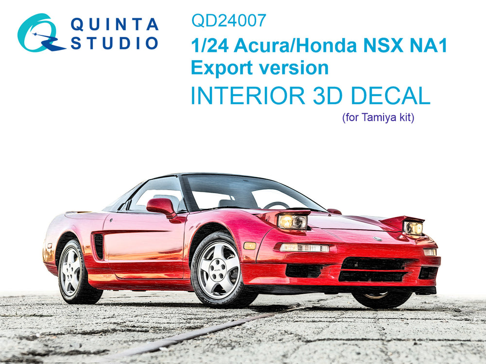 Quinta Studio QD24007 1:24 Honda NSX NA1 Export 3D Interior Decal