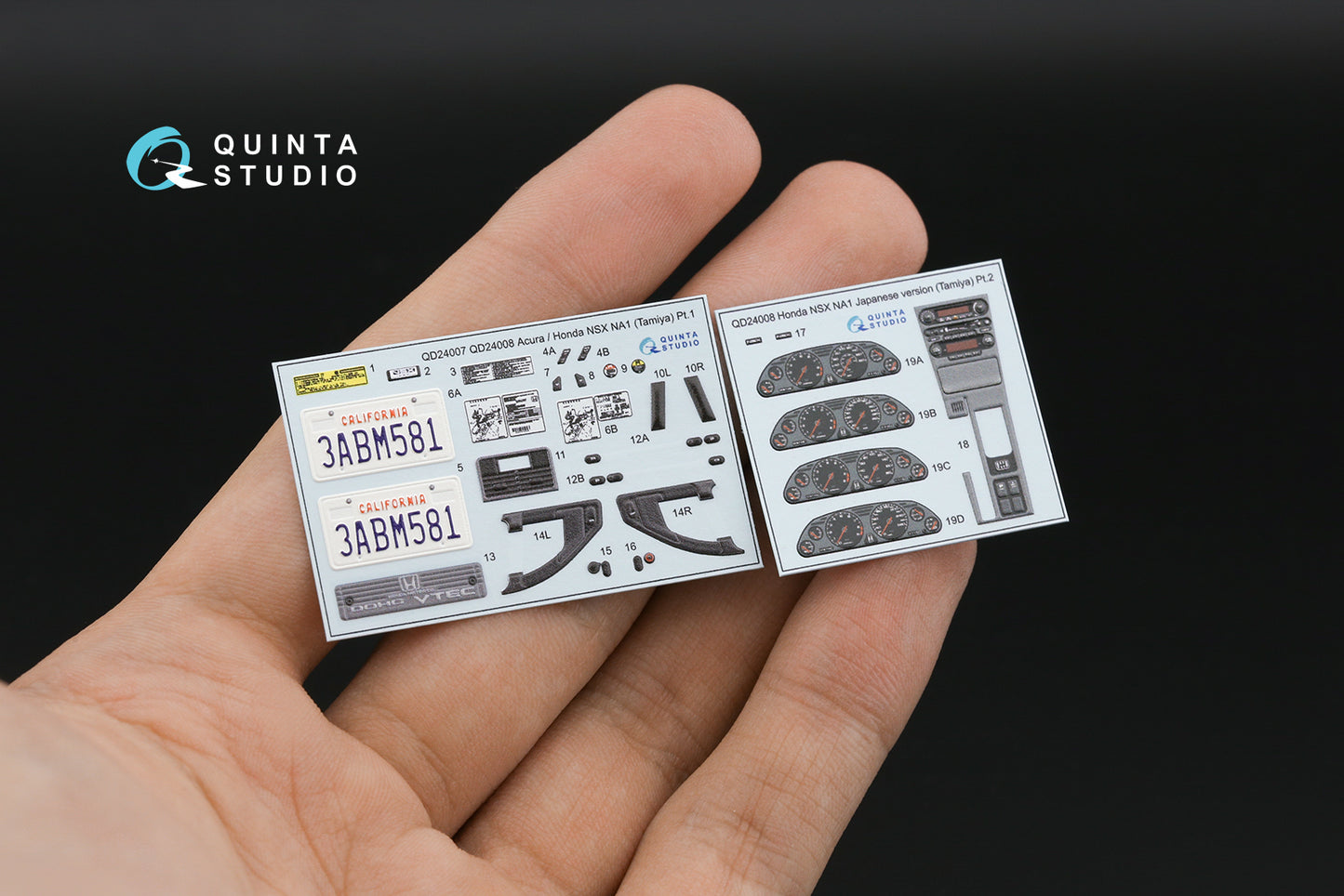 Quinta Studio QD24008 1:24 Honda NSX NA1 Japan 3D Interior Decal
