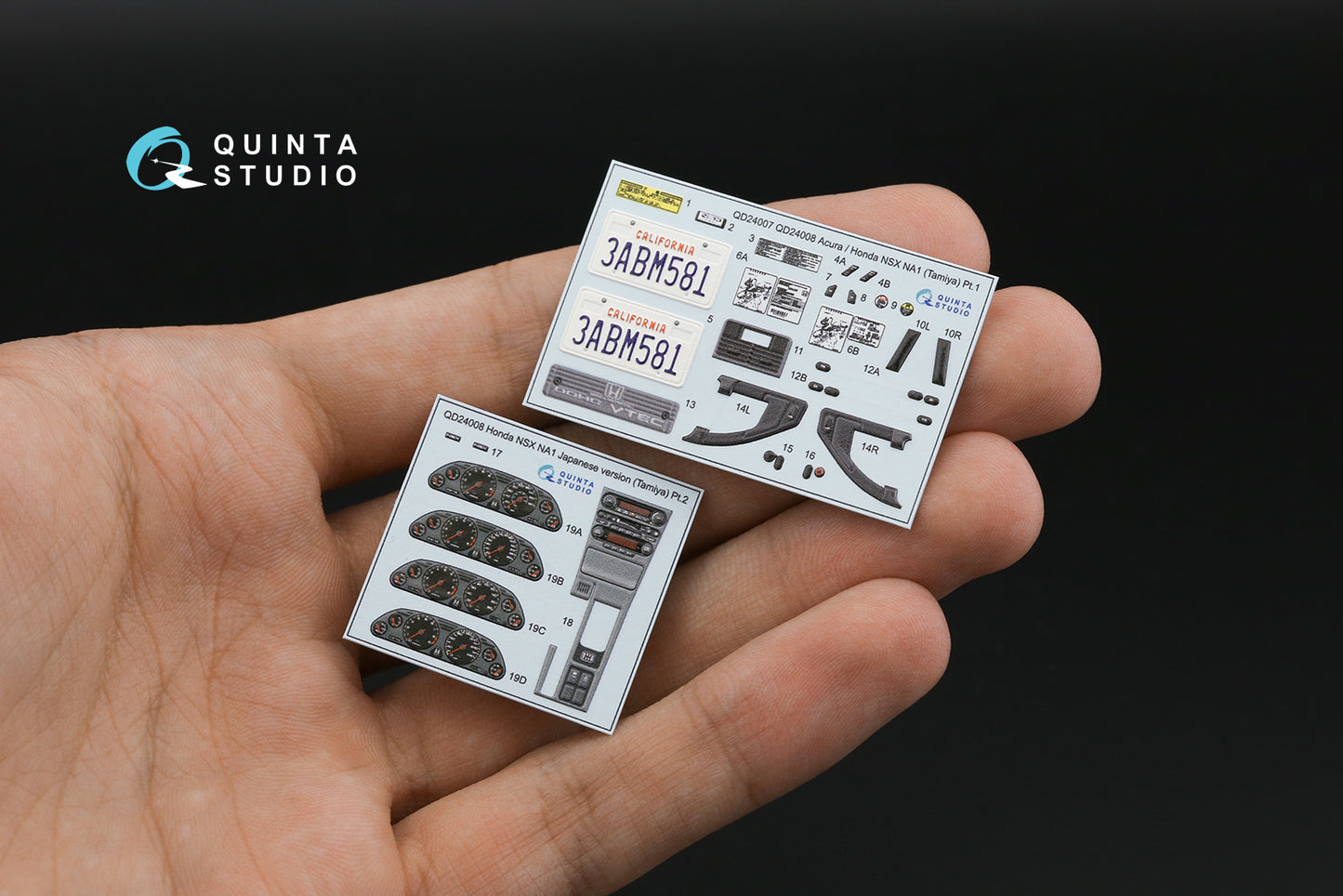 Quinta Studio QD24008 1:24 Honda NSX NA1 Japan 3D Interior Decal