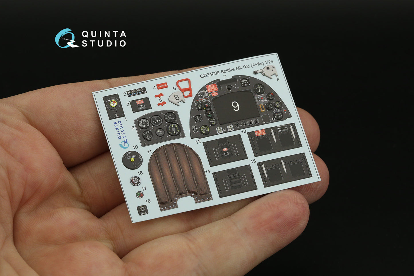 Quinta Studio QD24009 1:24 Spitfire Mk.IXc 3D Interior Decal