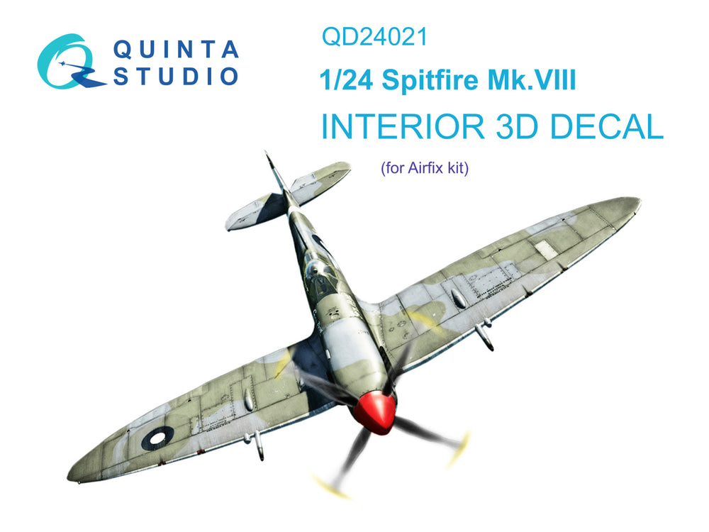 Quinta Studio QD24021 1:24 Spitfire Mk.VIII 3D Interior Decal