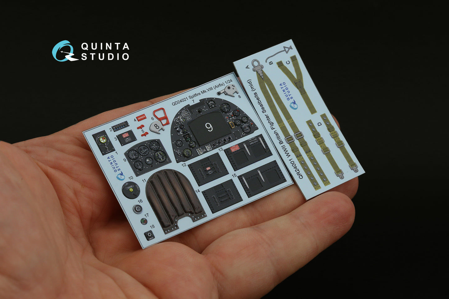 Quinta Studio QD24021 1:24 Spitfire Mk.VIII 3D Interior Decal