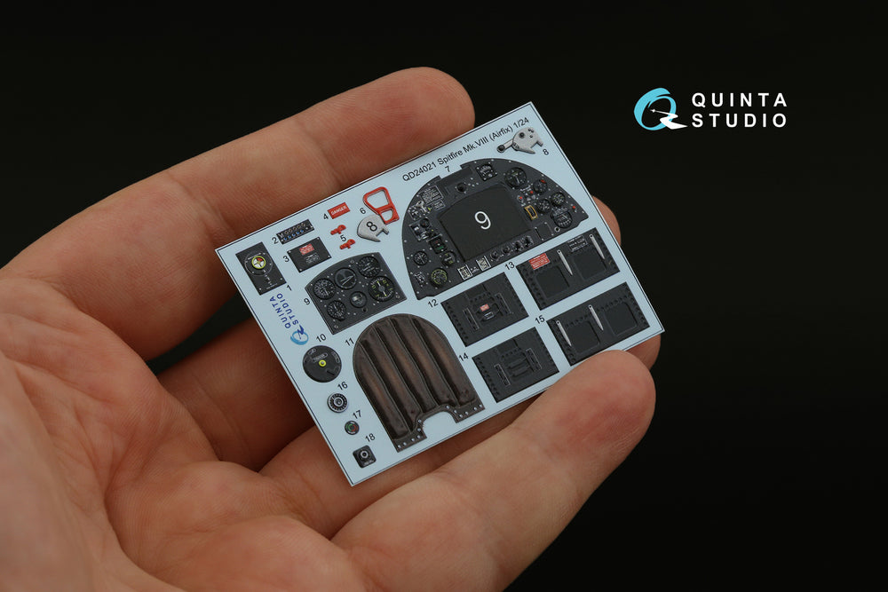 Quinta Studio QD24021 1:24 Spitfire Mk.VIII 3D Interior Decal