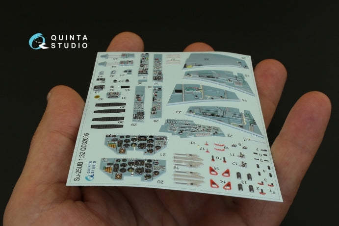 Quinta Studio QD32006 1:32 Sukhoi Su-25UB 3D-Printed Interior Decals