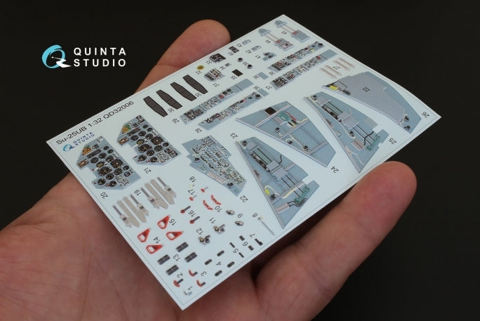 Quinta Studio QD32006 1:32 Sukhoi Su-25UB 3D-Printed Interior Decals