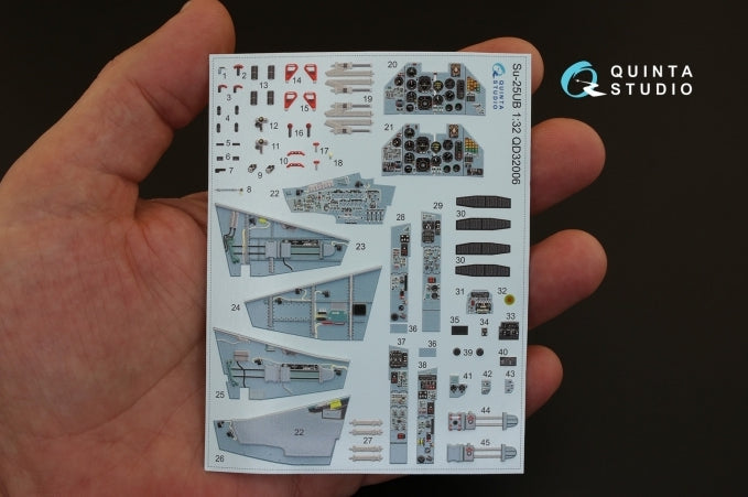 Quinta Studio QD32006 1:32 Sukhoi Su-25UB 3D-Printed Interior Decals
