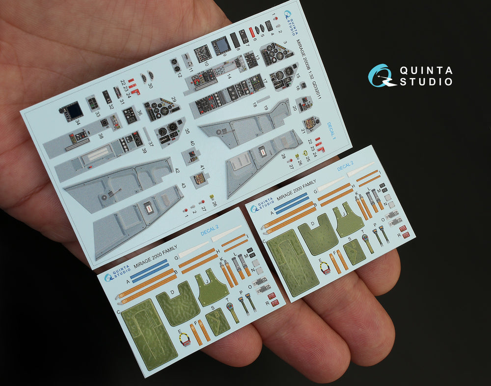 Quinta Studio QD32011 1:32 Mirage 2000B 3D Interior Decal