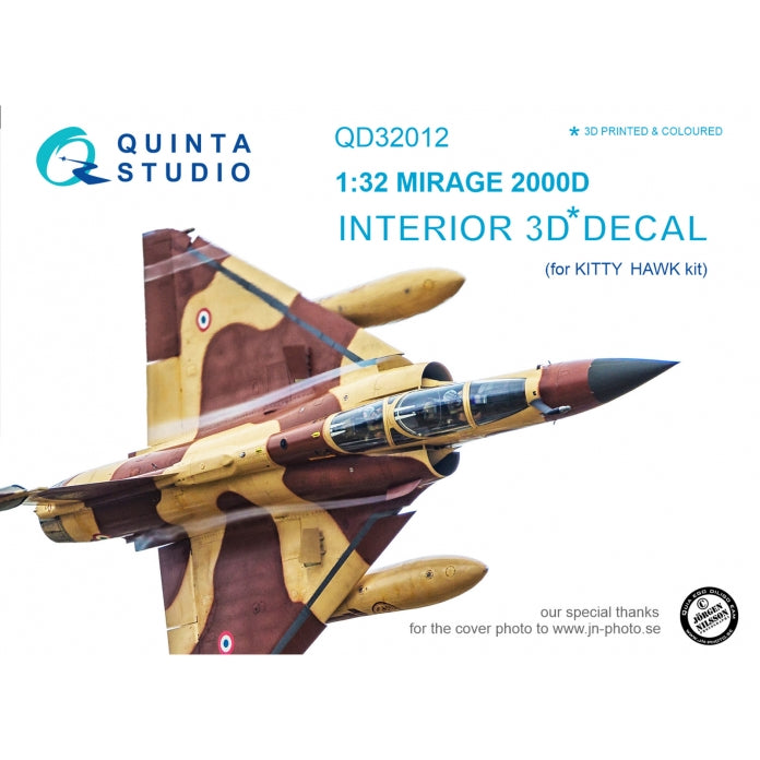 Quinta Studio QD32012 1:32 Mirage 2000D 3D Interior Decal