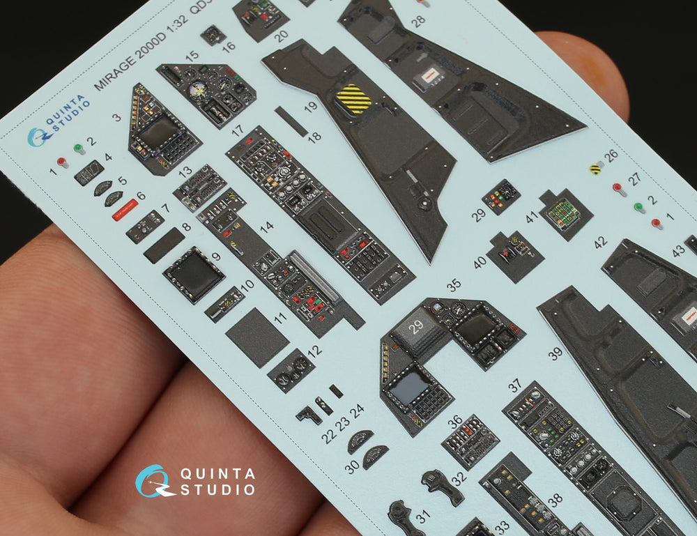 Quinta Studio QD32012 1:32 Mirage 2000D 3D Interior Decal