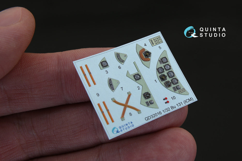 Quinta Studio QD32016 1:32 Bucker Bu-131 3D-Printed Interior Decals