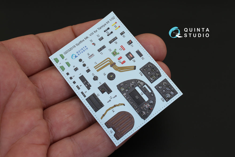 Quinta Studio QD32019 1:32 Spitfire Mk.VIII 3D Interior Decal