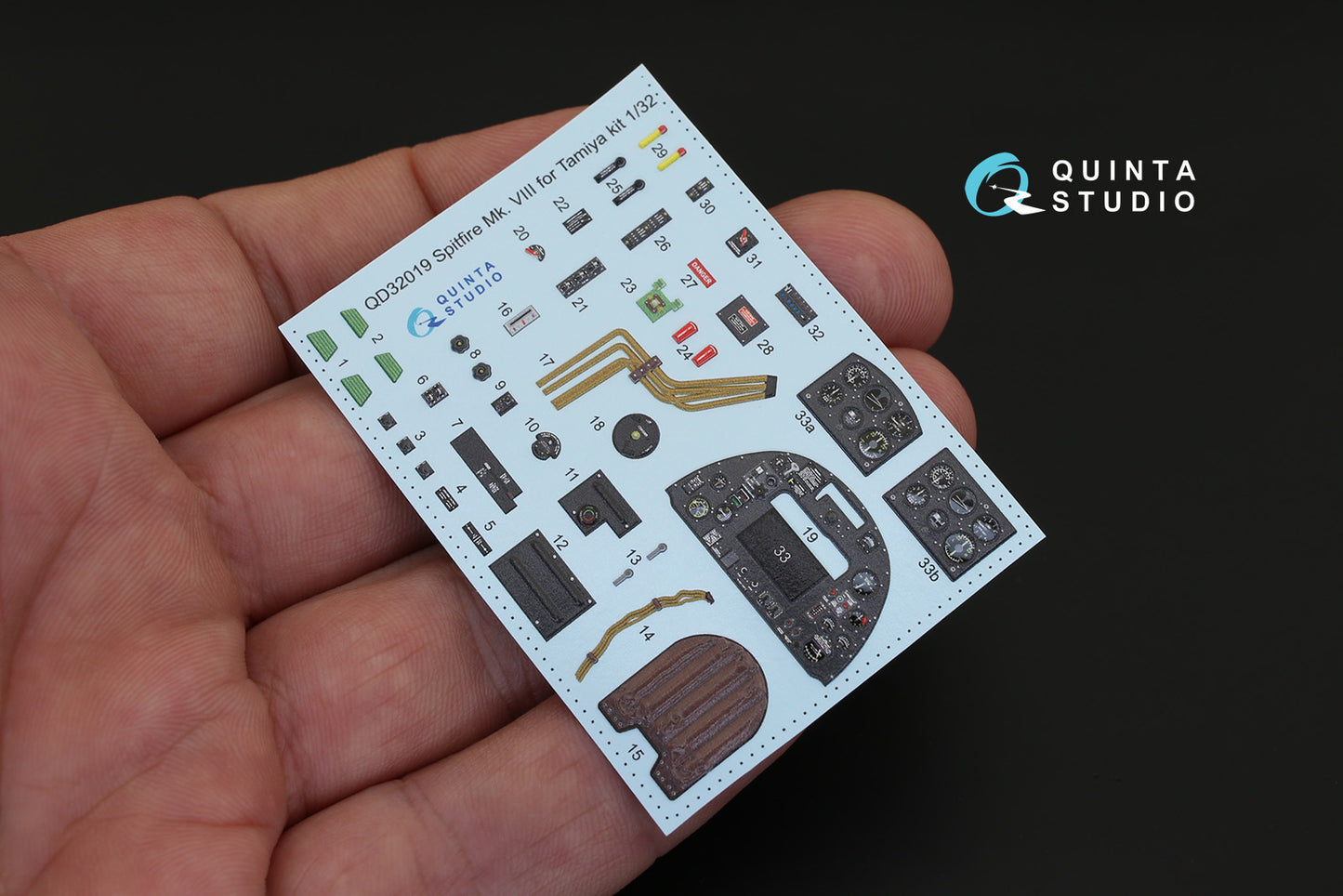 Quinta Studio QD32019 1:32 Spitfire Mk.VIII 3D Interior Decal