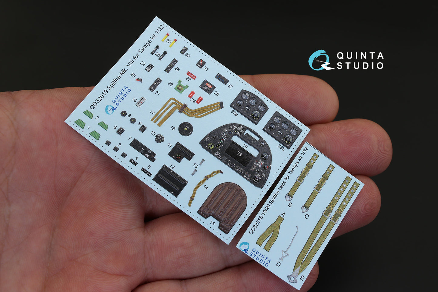 Quinta Studio QD32019 1:32 Spitfire Mk.VIII 3D Interior Decal
