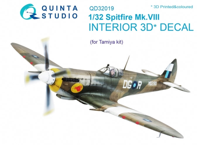 Quinta Studio QD32019 1:32 Spitfire Mk.VIII 3D Interior Decal