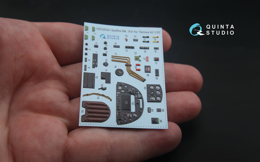 Quinta Studio QD32020 1:32 Spitfire Mk.XVI 3D Interior Decal