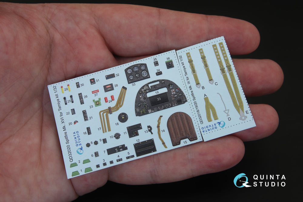 Quinta Studio QD32020 1:32 Spitfire Mk.XVI 3D Interior Decal