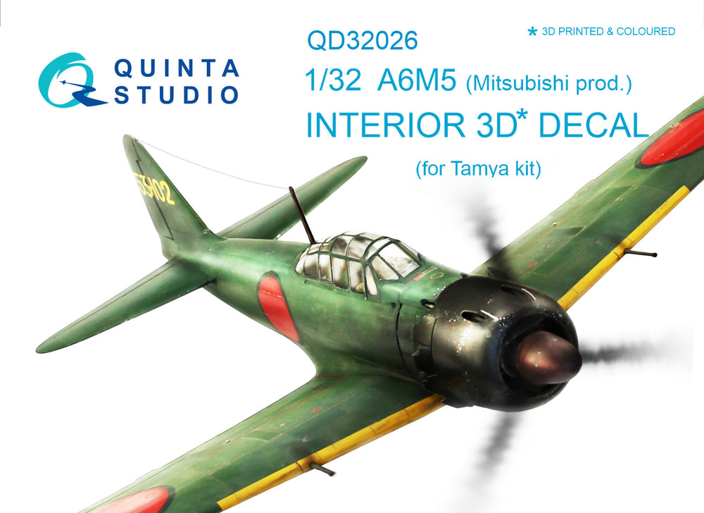 Quinta Studio QD32026 1:32 Mitsubishi A6M5 Zero