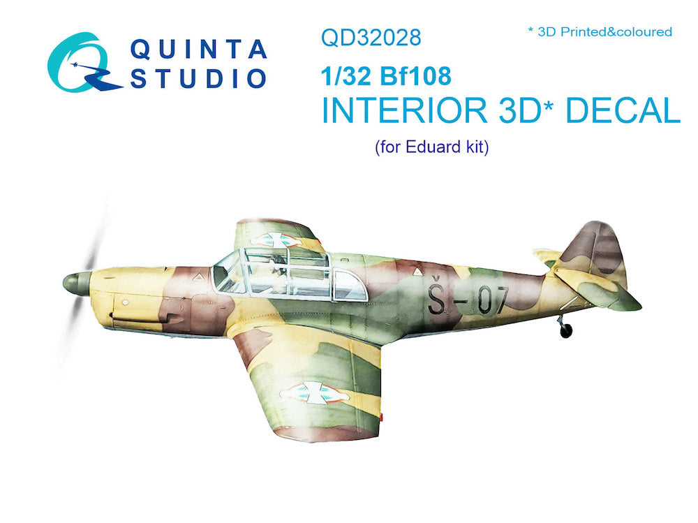 Quinta Studio QD32028 1:32 Messerschmitt Bf-108 3D Interior Decal