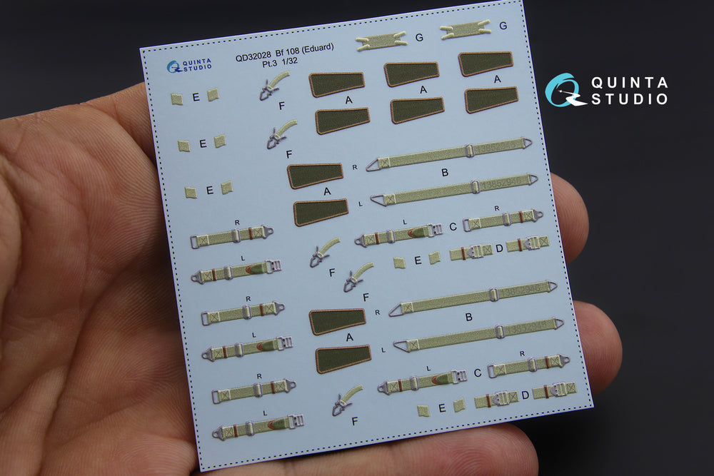 Quinta Studio QD32028 1:32 Messerschmitt Bf-108 3D Interior Decal