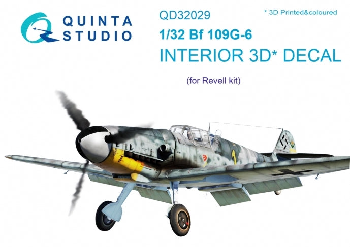 Quinta Studio QD32029 1:32 Bf-109G-6 3D Interior Decal